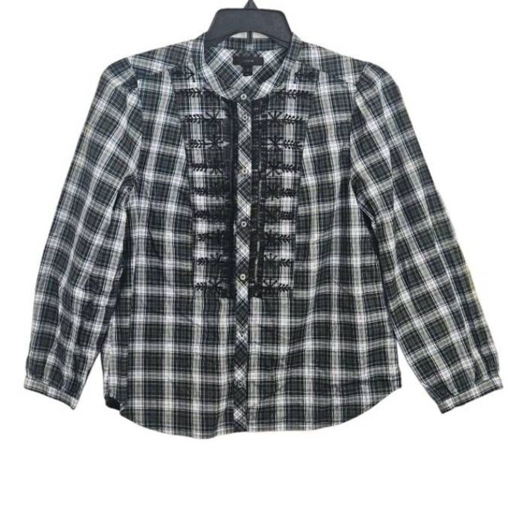 J Crew button front blouse NWT